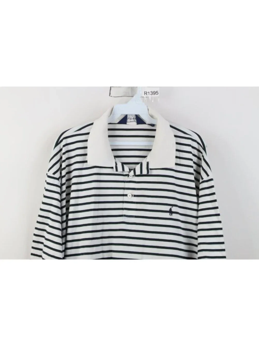 Vintage 90s Polo Golf Ralph Lauren Mens 2XL Striped Soft Cotton Knit Polo Shirt